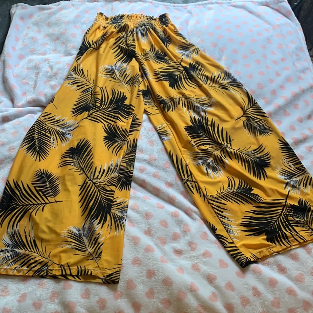 Tropical wide leg pants